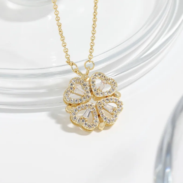 Gem Clover Pendant Necklace