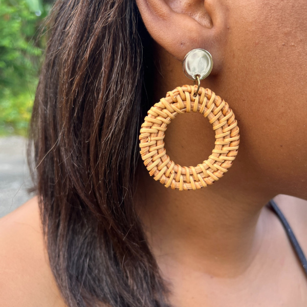 Rattan Earrings