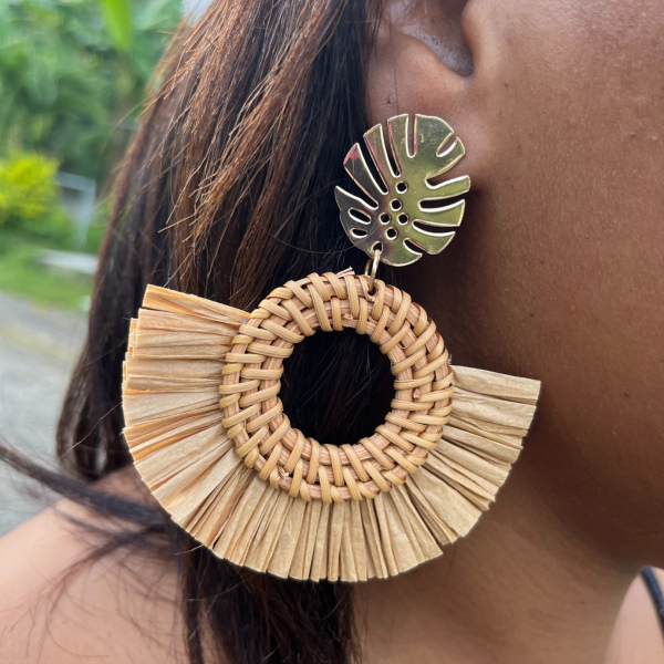 Rattan Earrings